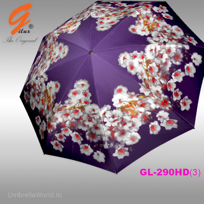 Зонт женский автомат, цветок сакуры